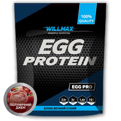 Яичный протеин Willmax Egg Protein 900 г полуничний джем