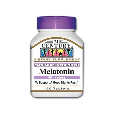 Мелатонін 21st Century Melatonin 5 mg 120 таб