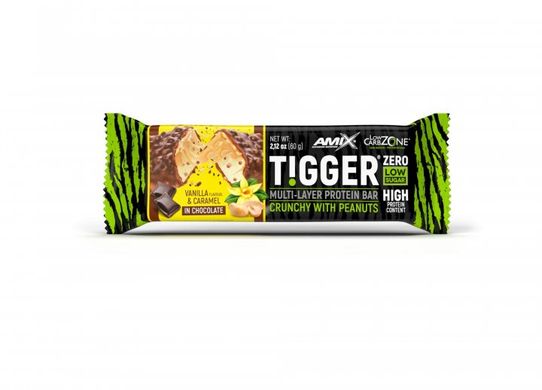 Протеиновый батончик Amix-Nutrition Tigger Zero Multi Layer Protein Bar 60 грамм Ваниль-карамель