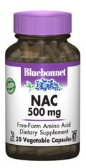 NAC N-Ацетил-цистеїн 500мг, Bluebonnet Nutrition, 30 гелевих капсул