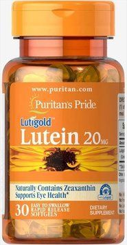 Лютеин 20 мг с Зеаксантином Puritan's Pride Lutein 20 mg with Zeaxanthin 30 Мягких Капсул