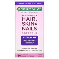 Здорова сила волосся, шкіри, нігтів, Extra Strength Hair, Skin & Nails, Nature's Bounty, 150 гелевих капсул