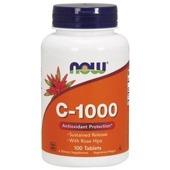 Витамин С Now Foods C-1000 with rose hips 100 таблеток