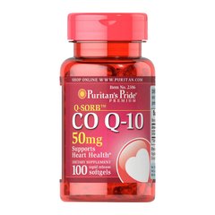Коэнзим Q10 Puritan's Pride Q-SORB™ Co Q-10 50 mg (100 капс) пуританс прайд