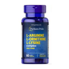 Комплекс аминокислот Puritan's Pride L-Arginine L-Ornithine L-Lysine 60 таб