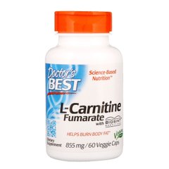 Л-карнитин Фумарат, L-Carnitine Fumarate, Doctor's Best, 855 мг, 60 капсул доктор бест