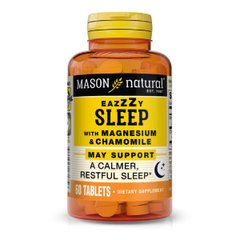 Легкий сон с магнием и ромашкой, Eazy sleep with Magnesium & Chamomile, Mason Natural, 60 таблеток