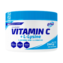 Вітамін C 6Pak Vitamin C + L-Lysine 240 грам