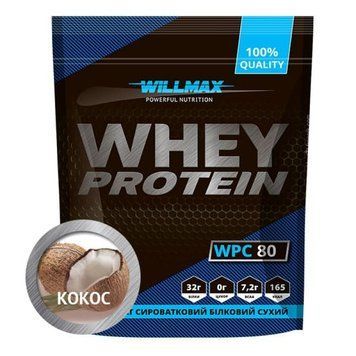 Сироватковий протеїн концентрат Willmax Whey Protein 80 40 г кокос