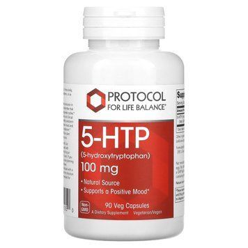 5-HTP (5-Гідрокситриптофан), 5-HTP, Protocol for Life Balance, 100 мг, 90 рослинних капсул