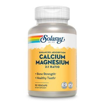 Кальцій і магній Solaray Calcium & Magnesium, AAC 2:1 90 капсули