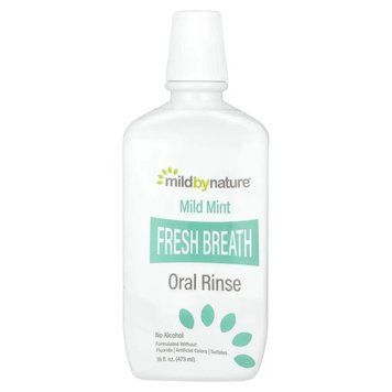 Ополіскувач для порожнини рота Fresh Breath, без спирту, м'яка м'ята, Fresh Breath Oral Rinse, No Alcohol, Mild Mint, Mild By Nature, 473 мл