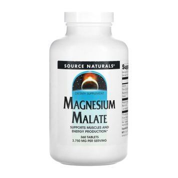 Магний Малат Source Naturals Magnesium Malate 1250 mg 360 Таблеток