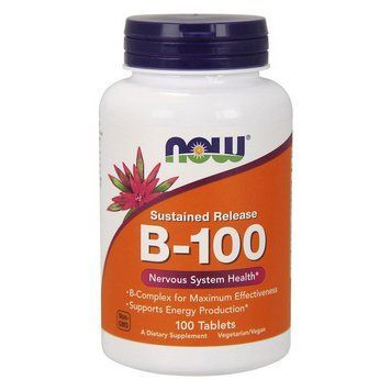 Комплекс вітамінів групи Б Now Foods B-100 (100 таб)