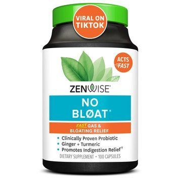 Усунення здуття живота та газоутворення, NO BLOAT, Zenwise, 100 капсул