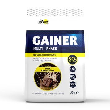 Гейнер для набору маси FitWin Gainer 1500 г Milk Chocolate