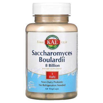 Сахаромицеты Буларди, 8 млрд КОЕ, Saccharomyces Boulardii, 8 Billion, KAL, 60 вегетарианских капсул