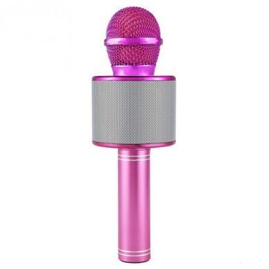 Беспроводной караоке-микрофон Wster WS-858 с Bluetooth и динамиком &mdash; розовый