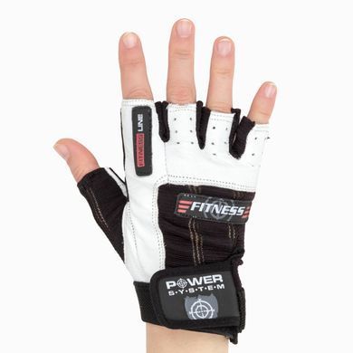 Рукавички для фітнесу та важкої атлетики Power System Fitness PS-2300 Black/White S