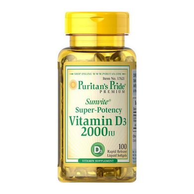 Вітамін Д3 Puritan's Pride Vitamin D3 2000 IU (100 капс)