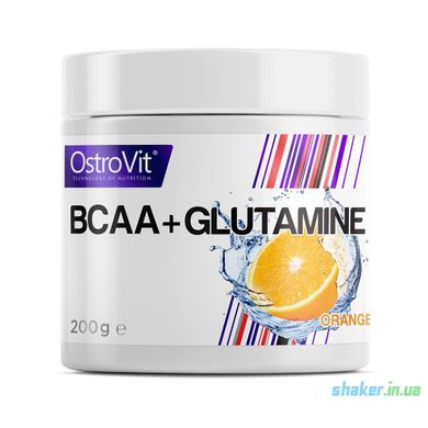 БЦАА OstroVit BCAA + Glutamine 200 г с глютамином lemon