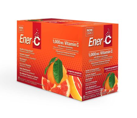 Витаминный Напиток для Повышения Иммунитета, Мандарин и Грейпфрут, Vitamin C, Ener-C, 30 пакетиков