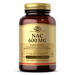 NAC (N-Ацетил-L-Цистеин) , Solgar, 600 мг, 60 вегетарианских капсул