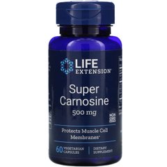 Супер Карнозин, Super Carnosine, Life Extension, 500 мг, 60 вегетарианских капсул