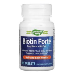 Біотин Nature’s Way Biotin Forte 3 mg 60 таблеток