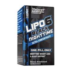 Жиросжигатель Nutrex Lipo 6 Black NightTime Ultra concentrate 30 капсул