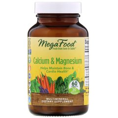 Кальций и Магний, Calcium & Magnesium, MegaFood, 60 таблеток