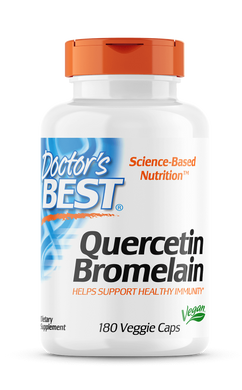 Кверцетин и Бромелайн, Quercetin Bromelain, Doctor's Best, 180 капсул