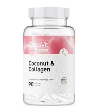 Кокосовое масло MCT и морской коллаген OstroVit Coconut & Collagen 90 капсул