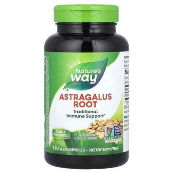 Астрагал, Astragalus, Nature's Way, корень, 1410 мг, 180 веганских капсул (470 мг в капсуле)