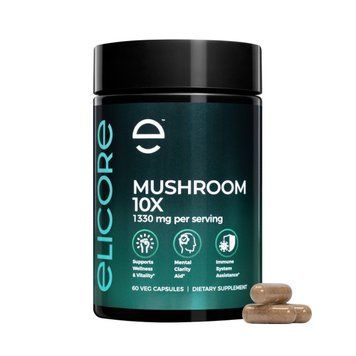 Грибний Екстракт Elicore Labs Mushroom 10x 60 Вег. Капсул