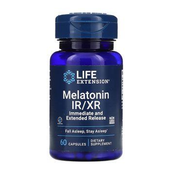 Мелатонін Life Extension Melatonin IR/XR 60 капсул