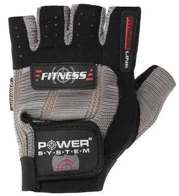 Перчатки для фитнеса и тяжелой атлетики Power System Fitness PS-2300 Grey/Black XS