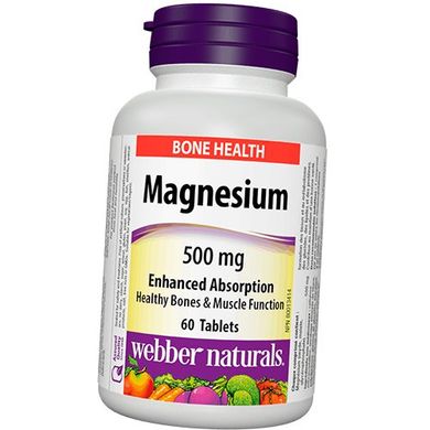 Магний Webber Naturals Magnesium 500 mg 60 таблеток