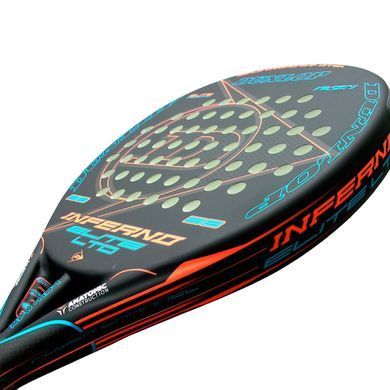 Ракетка для паделя DUNLOP INFERNO ELITE LT G1 HL BLUE AND ORANGE 623723 OFP PADEL RACKET