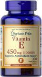Вітамін Е, Vitamin E, Puritan's Pride, 450 мг (1000 МО), 100 капсул