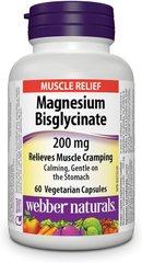 Магній безгліцінат Webber Naturals Magnesium Bisglycinate 200 mg 60 капсул