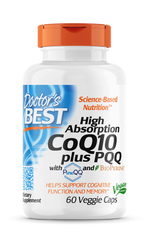 Коэнзим Q10 Высокой абсорбции + PQQ В14 , BioPerine, Doctor's Best, 60 гелевых капсул