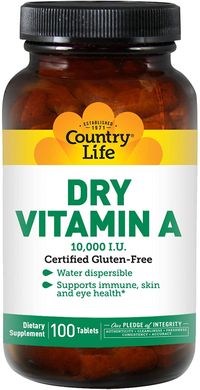 Вітамін А Country Life Vitamin A 10000 IU 100 капсул