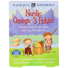 Цукерки у вигляді рибок, Nordic Omega-3 Fishies, Nordic Naturals, 300 мг, 36 Рибок