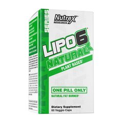 Жироспалювач Nutrex Lipo 6 Natural plant based 60 капсул