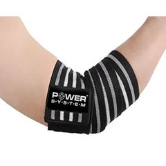 Ліктьові бинти Power System Elbow Wraps PS-3600 Grey/Black