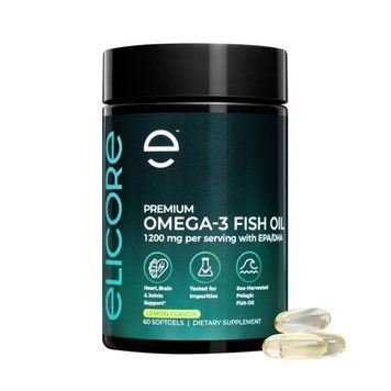 Омега 3 Рыбий жир Elicore Labs Omega 3 Fish Oil 60 Мягких Капсул