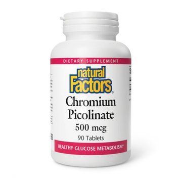 Хром Пиколинат Natural Factors Chromium Picolinate 500mcg 90 таблеток