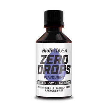 Ароматизатор з підсолоджувачем без цукру BioTech Zero Drops 50 мл чорниця