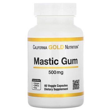 Мастиковая смола, 500 мг, Mastic Gum, California Gold Nutrition, 60 вегетарианских капсул